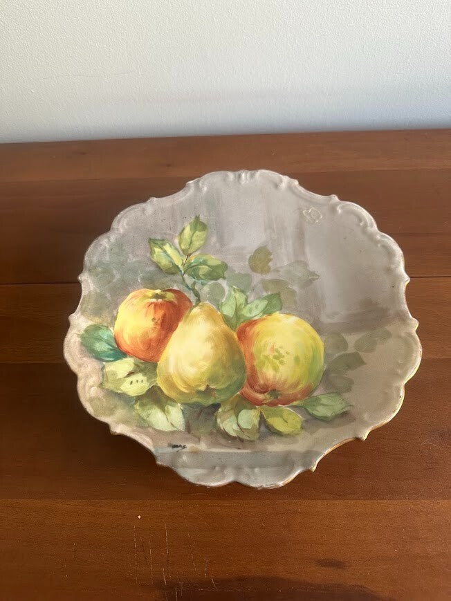 Limoges porcelain hand painted fruit design plate - Image 1
