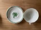 Vintage Herend Hungary Indian Basket Hand-Painted Teacup & Saucer Set - Image 4