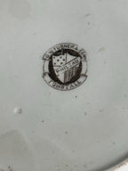 Antique 1880's brown transferware plate in the "Phileau" pattern by G.W. Turner & Sons of Tunstall, England - Image 3