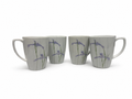 Corelle Coordinates Porcelain Mug Set of 4 Purple Iris Floral - Image 1