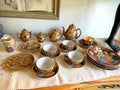 Vintage Japanese Satsuma Moriage Tea Set Gold Gilt Immortals Arhats 15+ Piece - Image 1