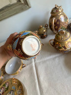 Vintage Japanese Satsuma Moriage Tea Set Gold Gilt Immortals Arhats 15+ Piece - Image 16