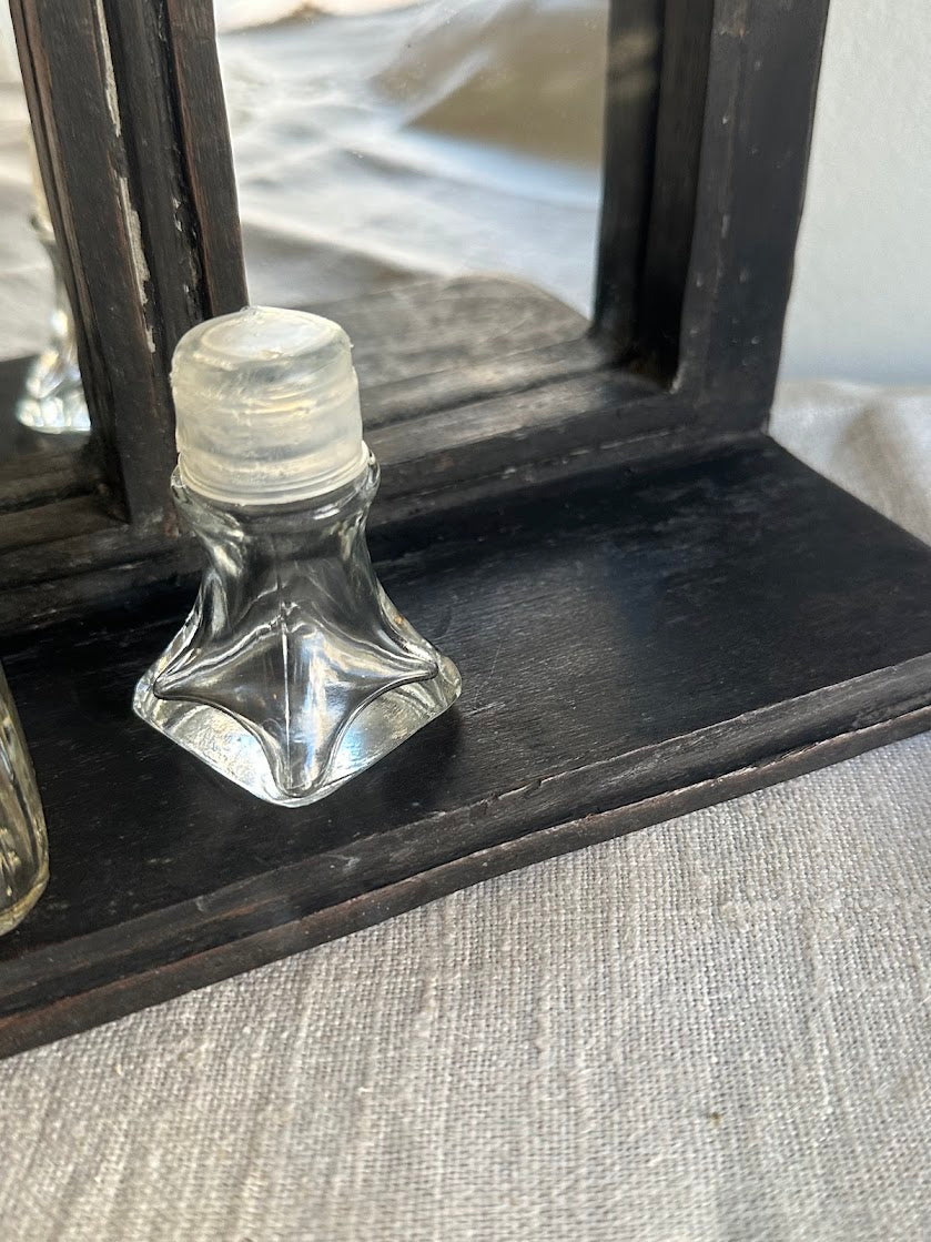 Glass Bottle Square Base Decorative Stopper Clear Vintage Style - Image 5