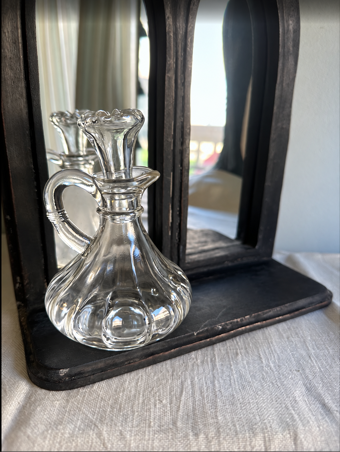 Clear Glass Cruet with Stopper - Image 1