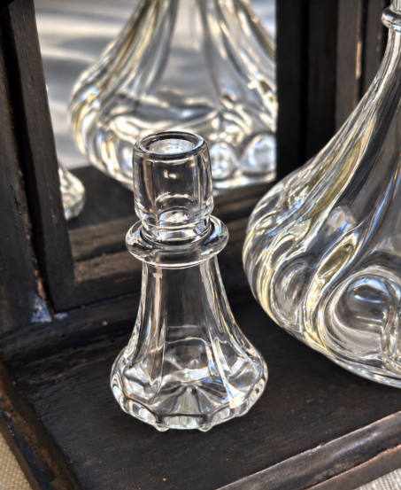 Clear Glass Cruet with Stopper - Image 4