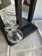 Clear Glass Cruet with Fluted, Scalloped Base and Stopper - Image 2