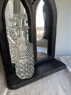 vintage Anchor Hocking Wexford clear pressed glass cruet with a matching stopper - Image 2