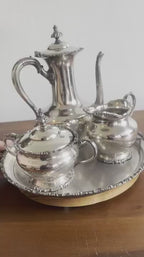 Antique Van Bergh Silver Plate Co. quadruple silverplate Set - Video 1